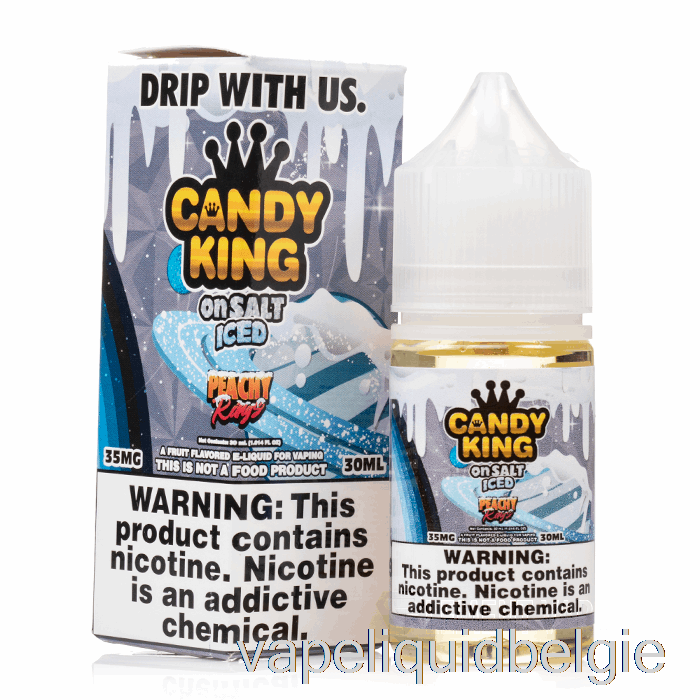 Vape België Ijskoude Perzikringen - Candy King Op Zout - 30ml 35mg